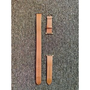 2-in-1 Italian Leather Watch Band Kit - Brown Double Tour and Single Strap